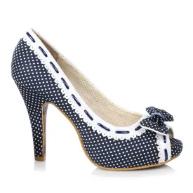 4 Polka Dot Peep Toe Show With Bow