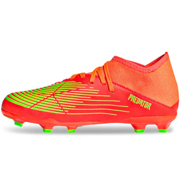 adidas Jr. Predator Edge.3 FG Soccer Cleats (Solar Red/Team Solar Yellow)