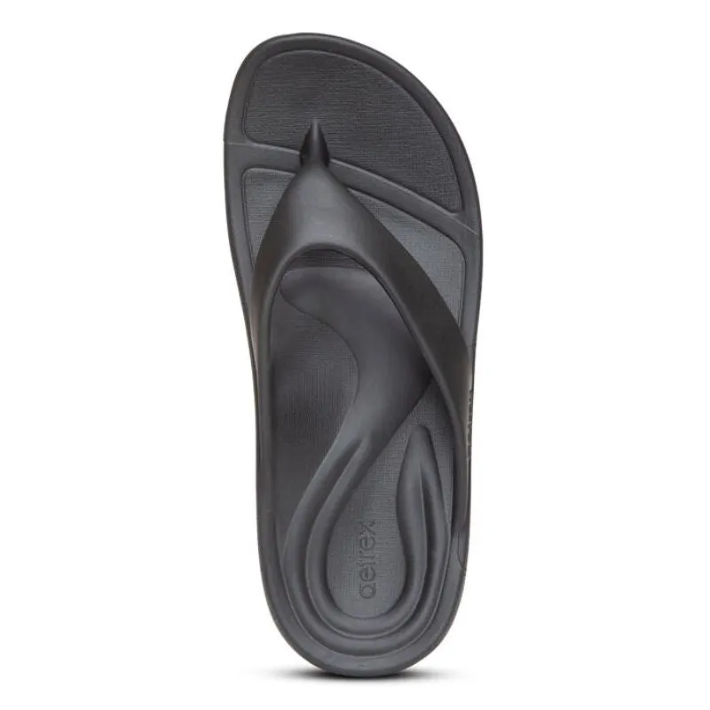 Aetrex Maui Black Women's Flips