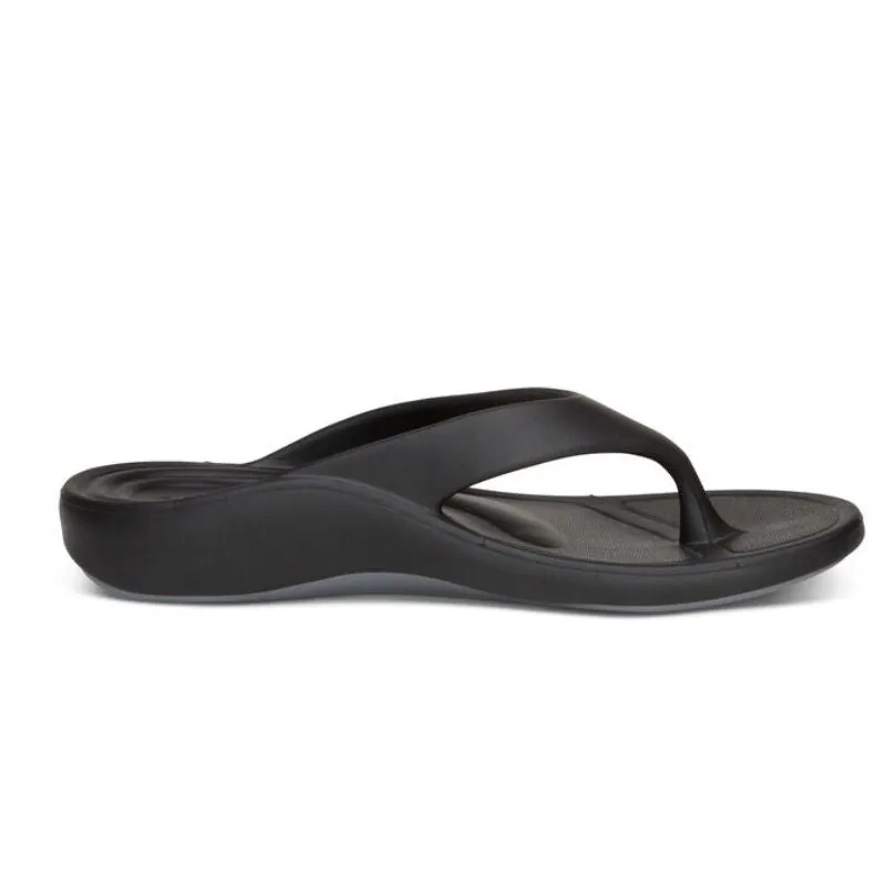 Aetrex Maui Black Women's Flips