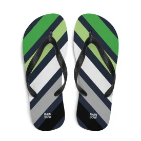 Aromantic Diagonal Stripes Flip-Flops