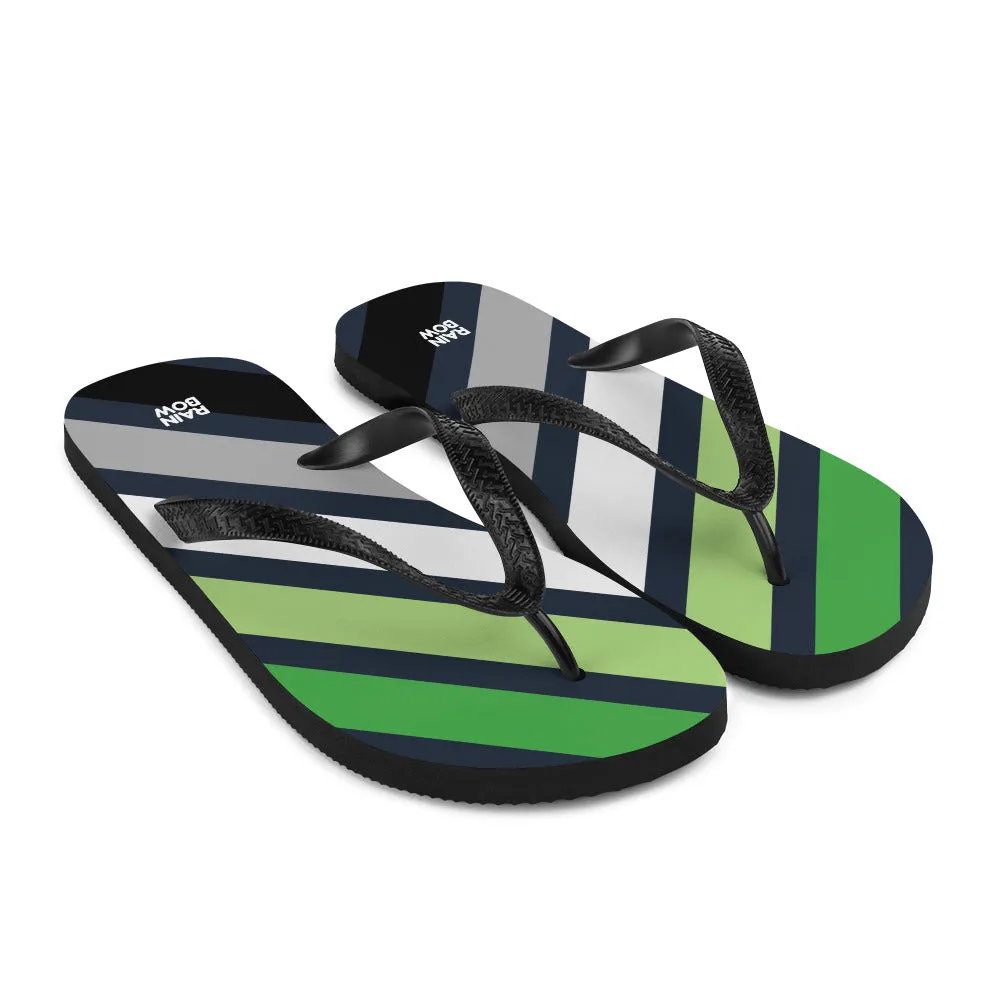 Aromantic Diagonal Stripes Flip-Flops