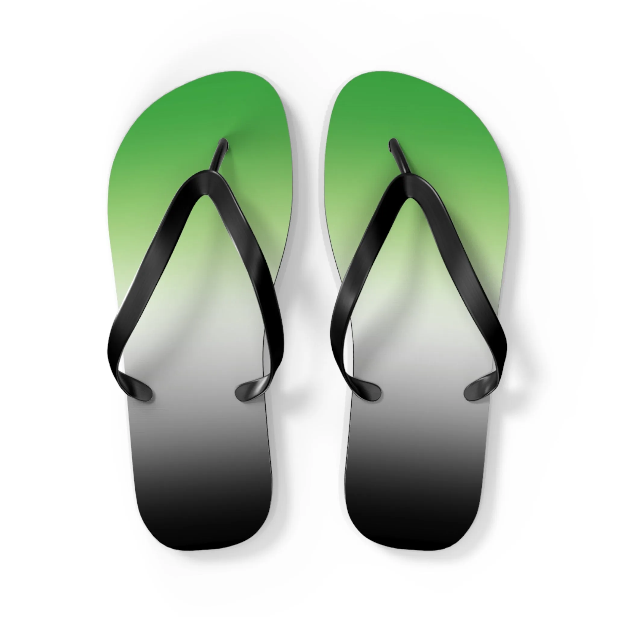 Aromantic Pride Ombre Flip Flops