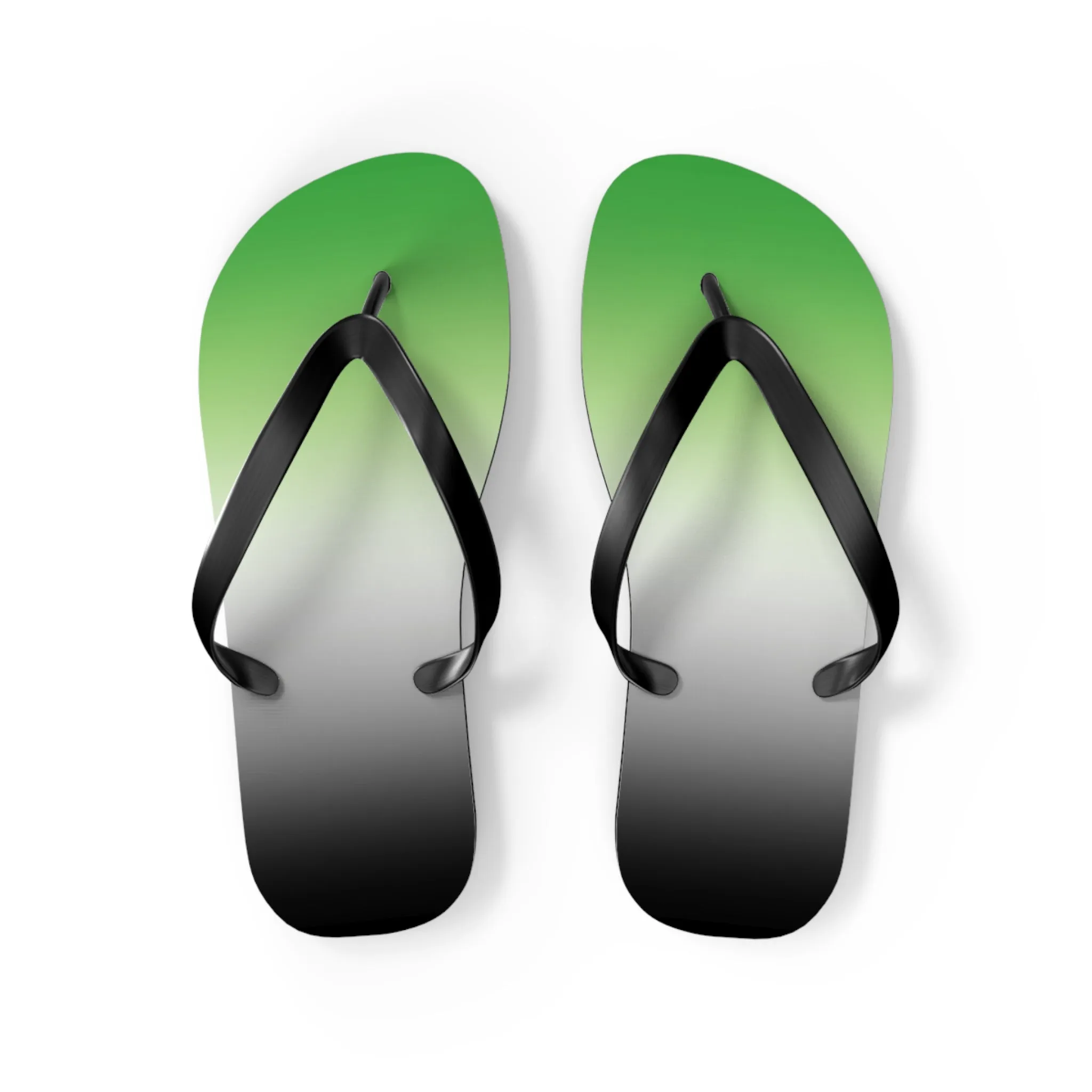 Aromantic Pride Ombre Flip Flops