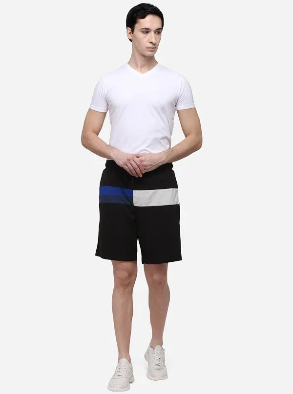 Black Regular Fit Solid Shortss | JadeBlue