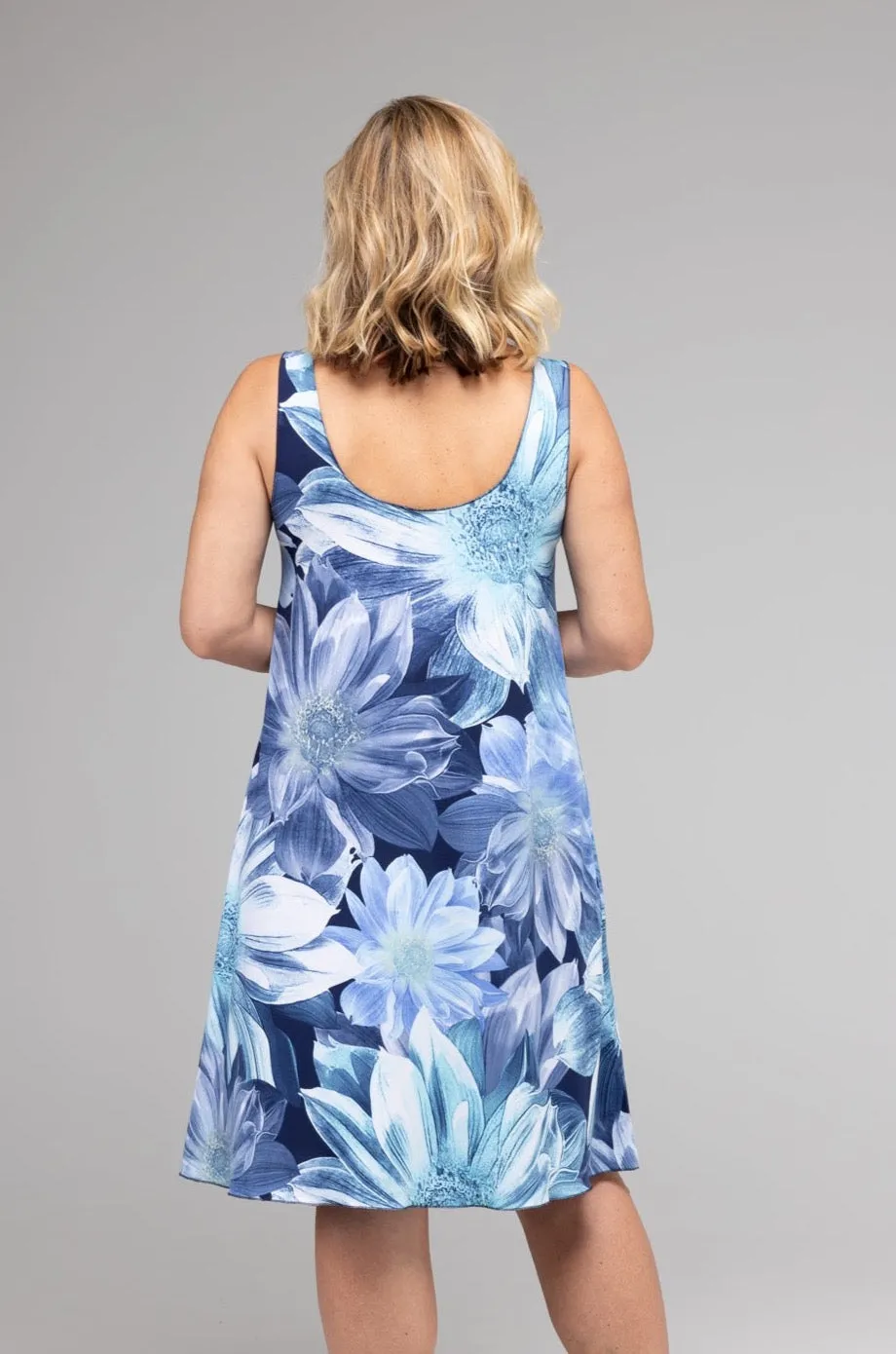 Bloom Print Jersey Sleeveless Dress