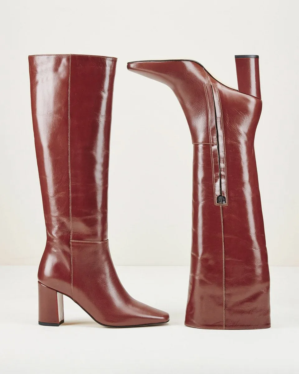 Bottes En Cuir Wessley - Bordeaux