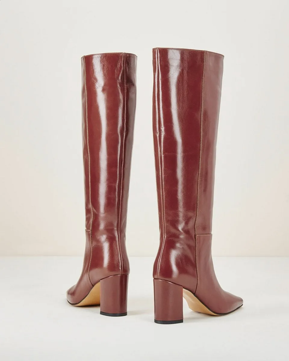 Bottes En Cuir Wessley - Bordeaux