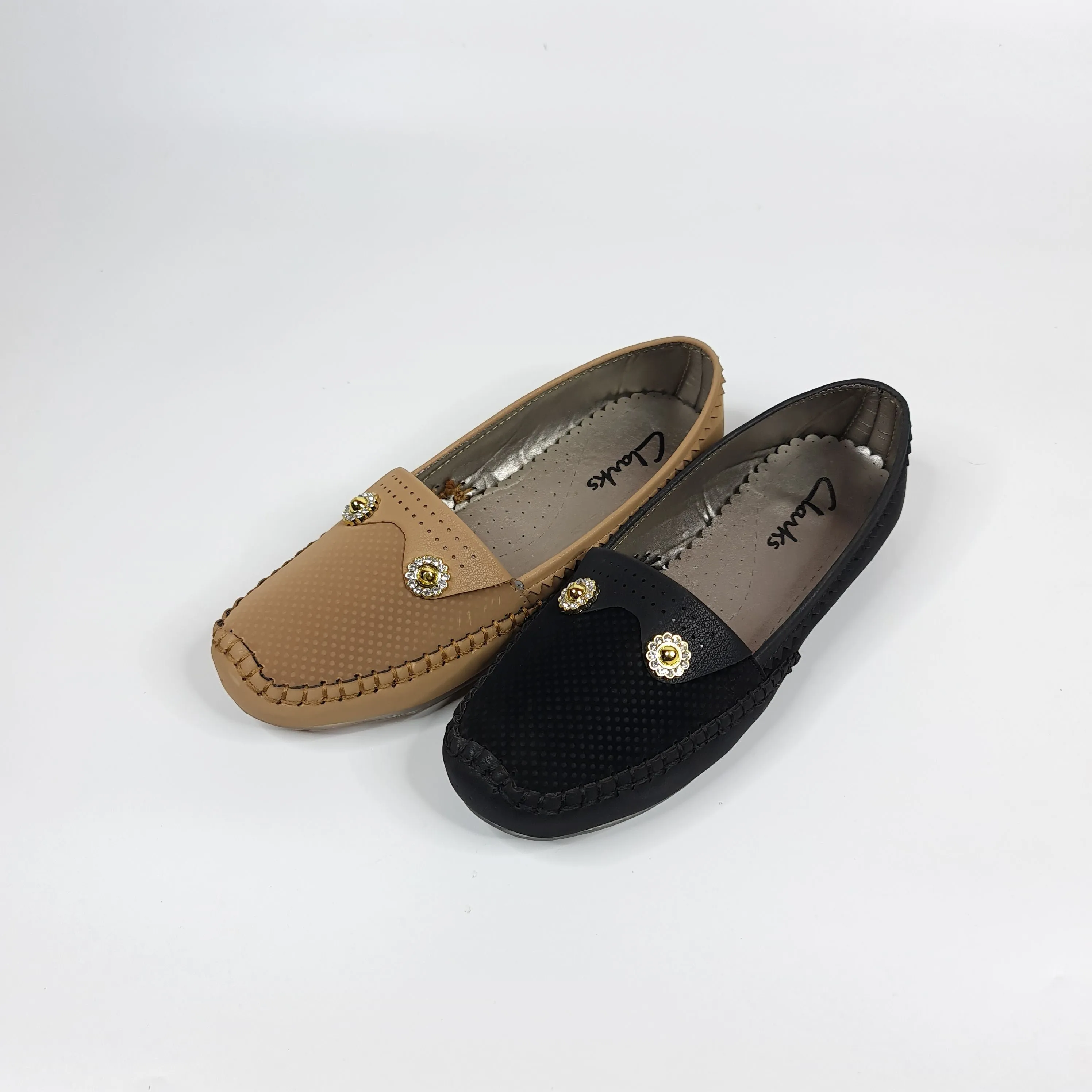 Buckle Suede Moccasins