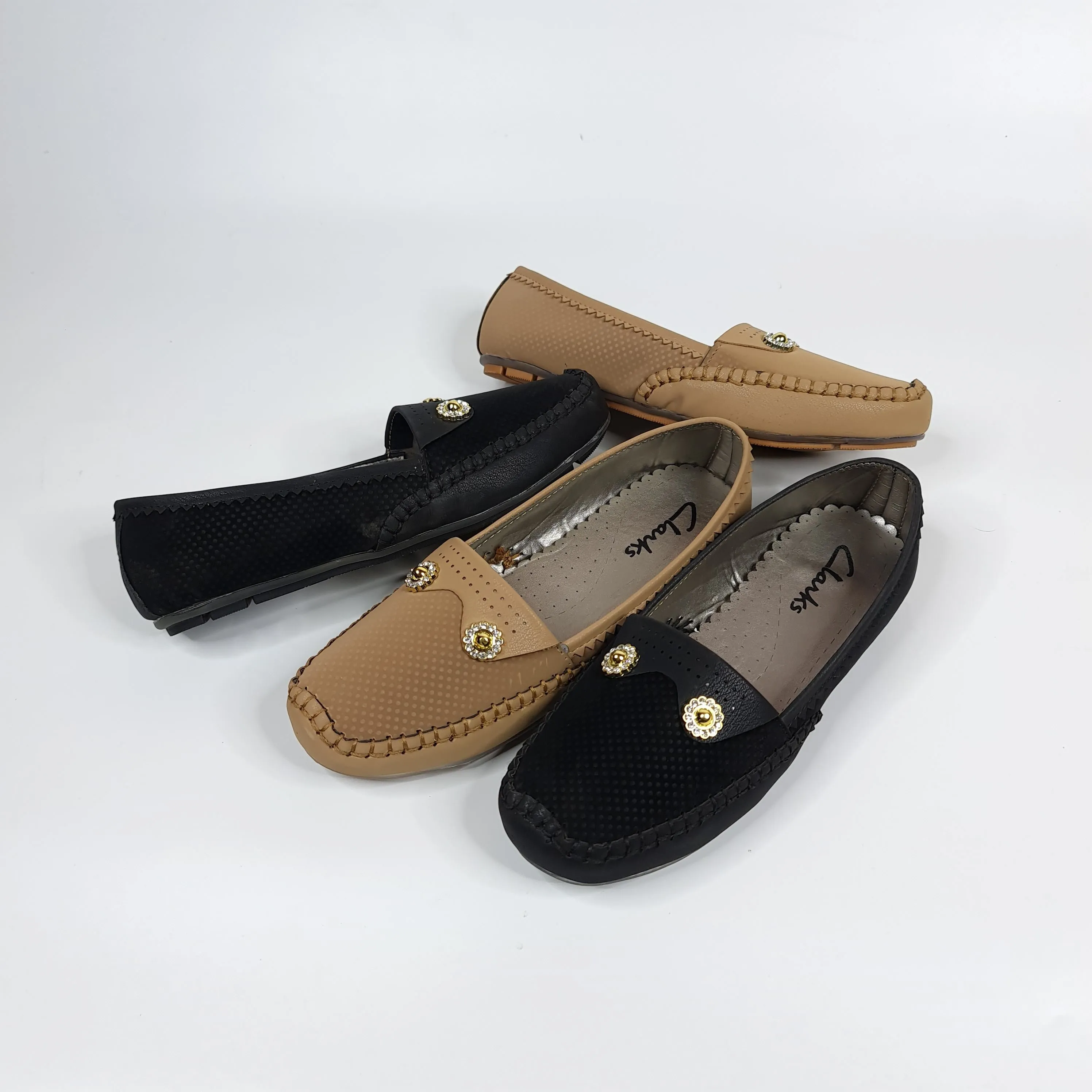 Buckle Suede Moccasins