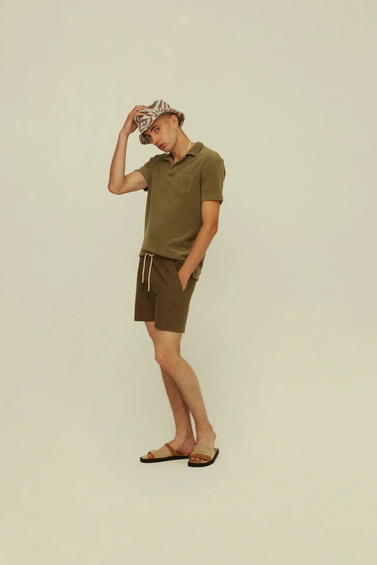 FINAL SALE: Army Linen Cotton Shorts