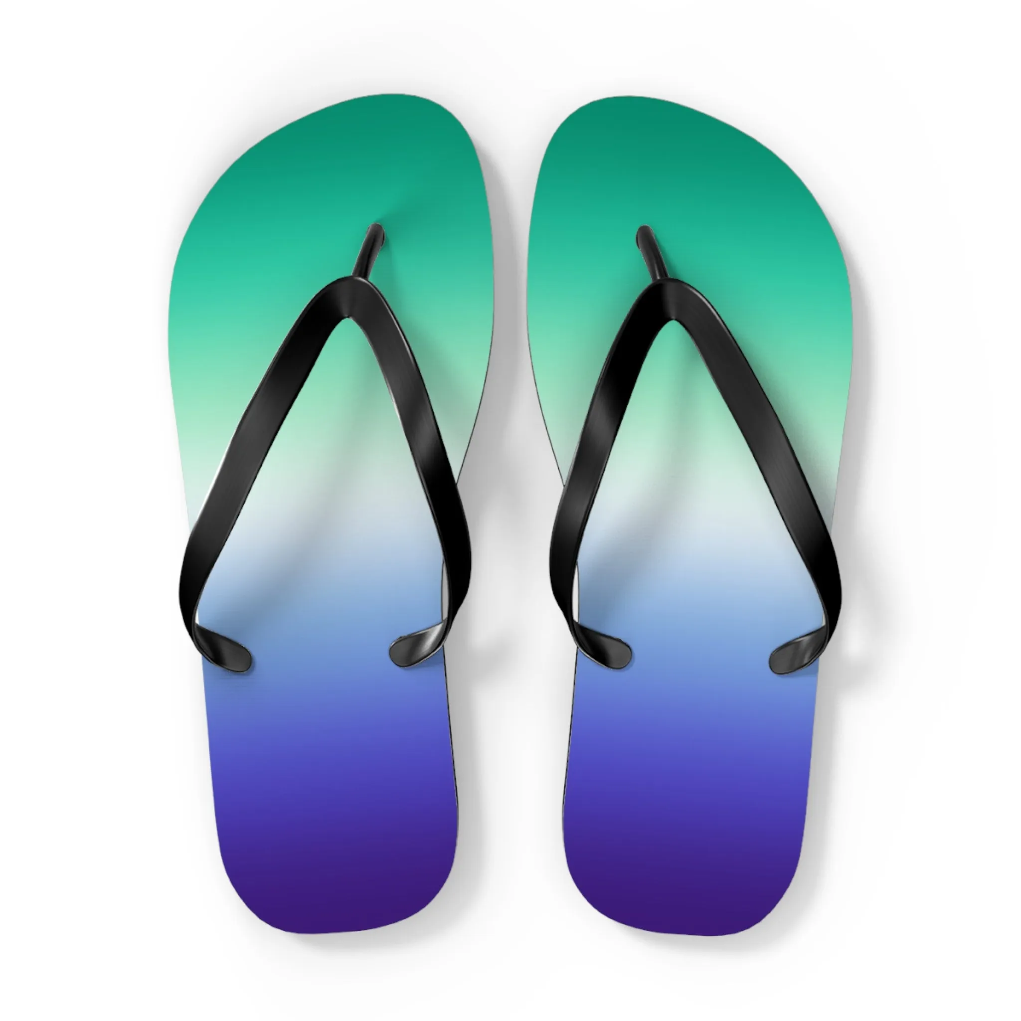 Gay Male Vincian Pride Ombre Flip Flops