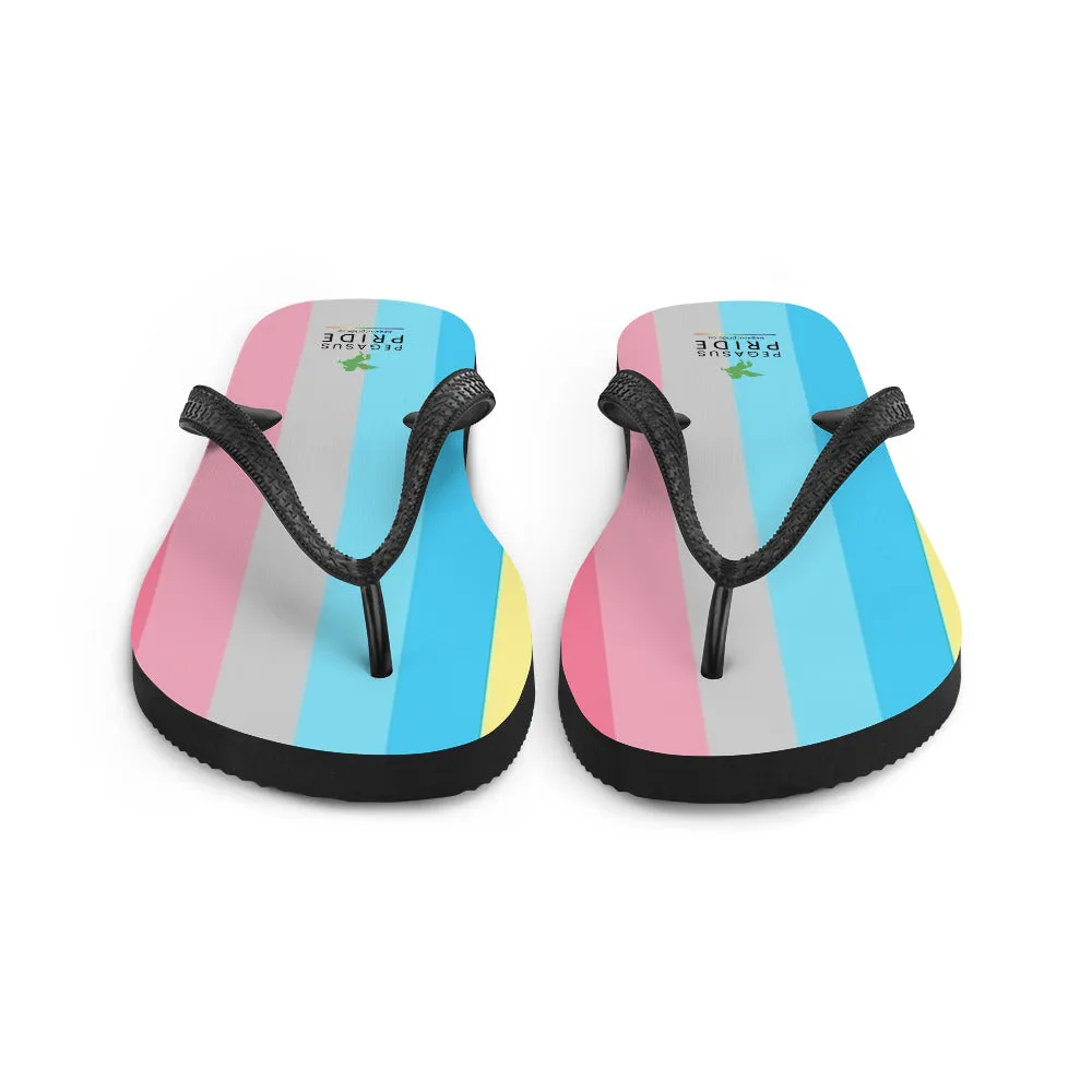 Genderflux Pride Flag Flip-Flops Sandals