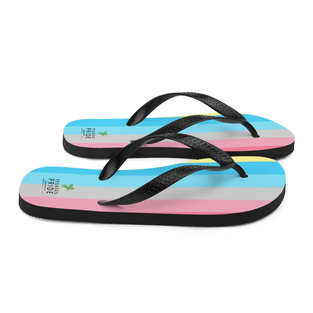 Genderflux Pride Flag Flip-Flops Sandals