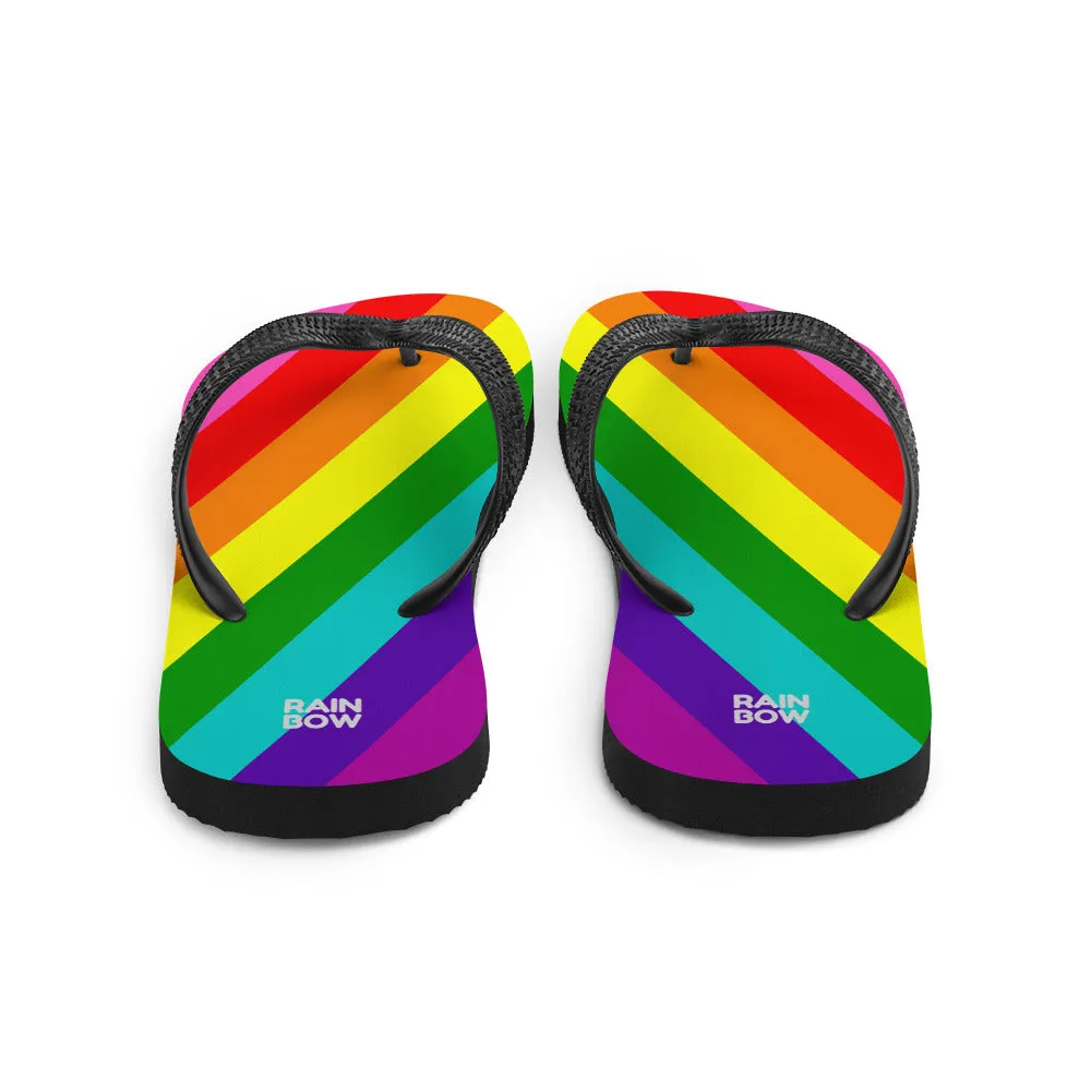 Gilbert Baker Original Pride Flag Flip-Flops