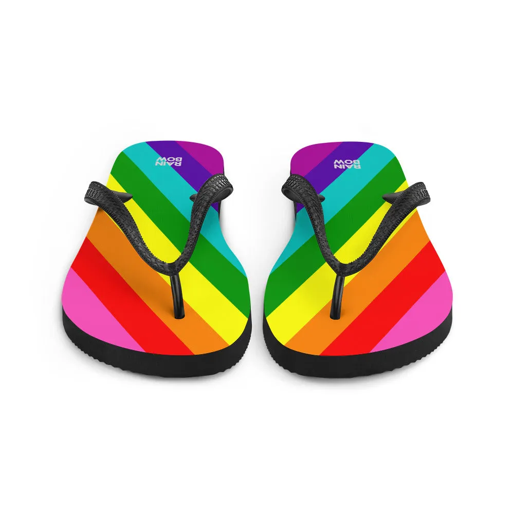 Gilbert Baker Original Pride Flag Flip-Flops