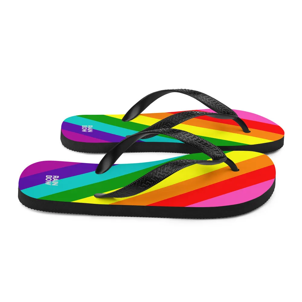 Gilbert Baker Original Pride Flag Flip-Flops