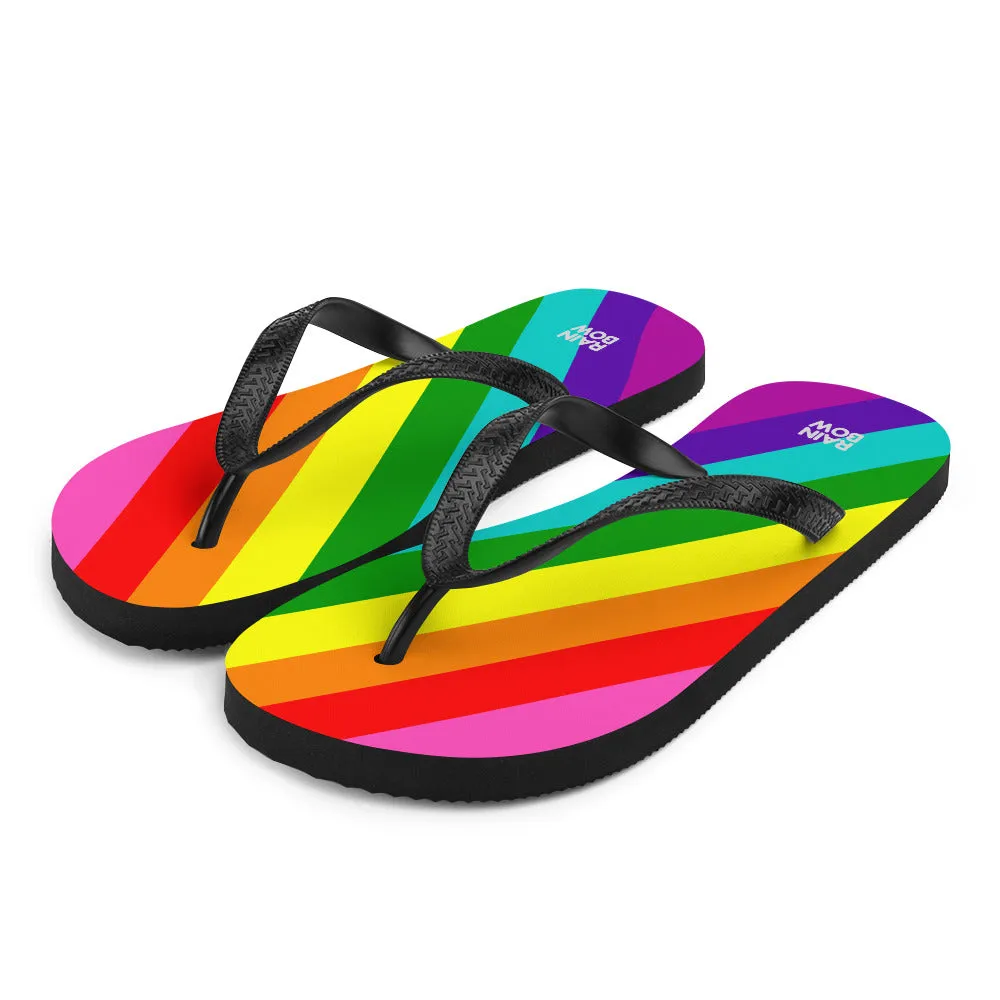 Gilbert Baker Original Pride Flag Flip-Flops