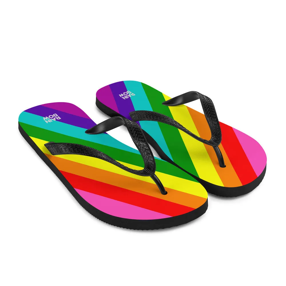 Gilbert Baker Original Pride Flag Flip-Flops