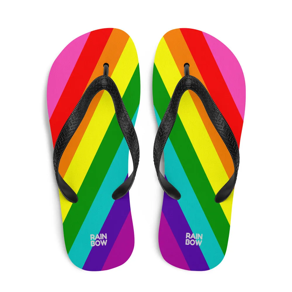 Gilbert Baker Original Pride Flag Flip-Flops