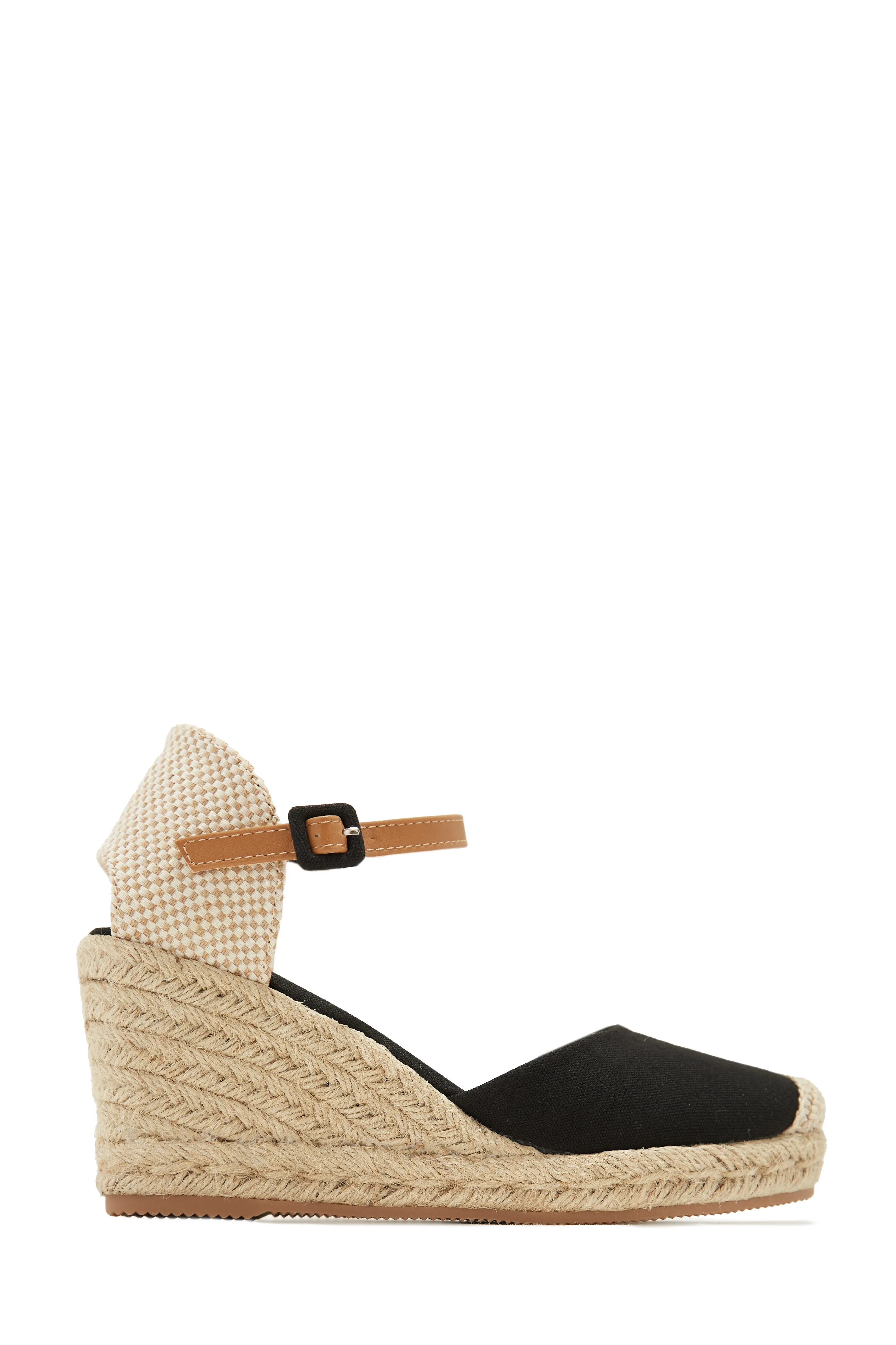 Golden Hour Espadrille Platform Wedges - Black