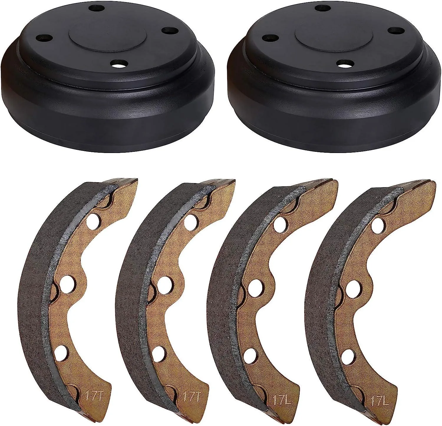 Golf Cart Brake Pads and Brake Drum Deluxe Set for Club Cart DS Precedent - 10L0L