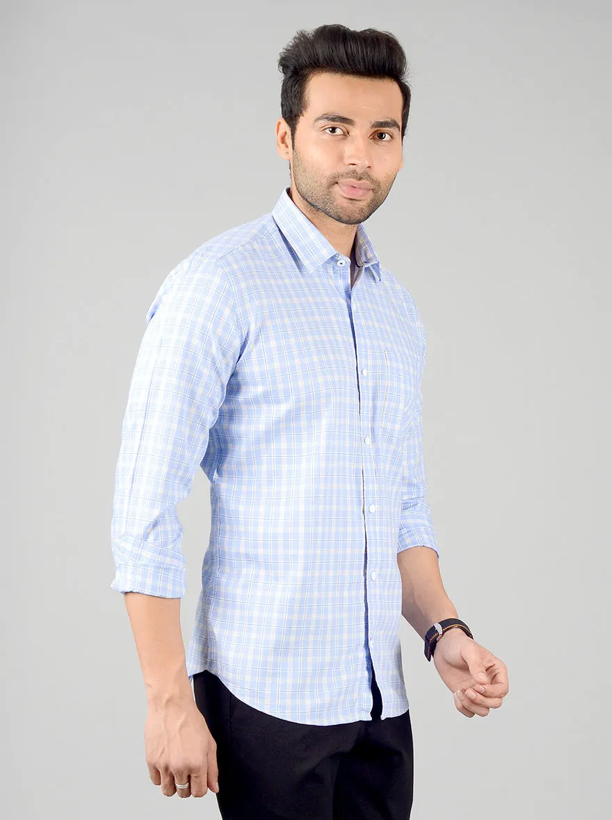 Lavender Luster Checked Slim Fit Casual Shirt | JadeBlue