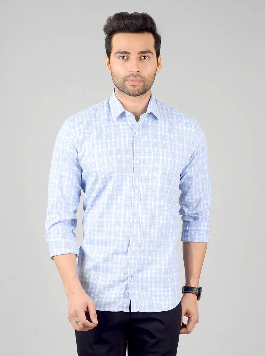 Lavender Luster Checked Slim Fit Casual Shirt | JadeBlue