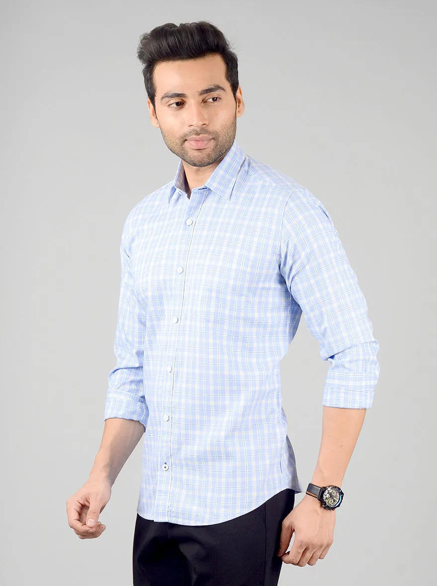 Lavender Luster Checked Slim Fit Casual Shirt | JadeBlue