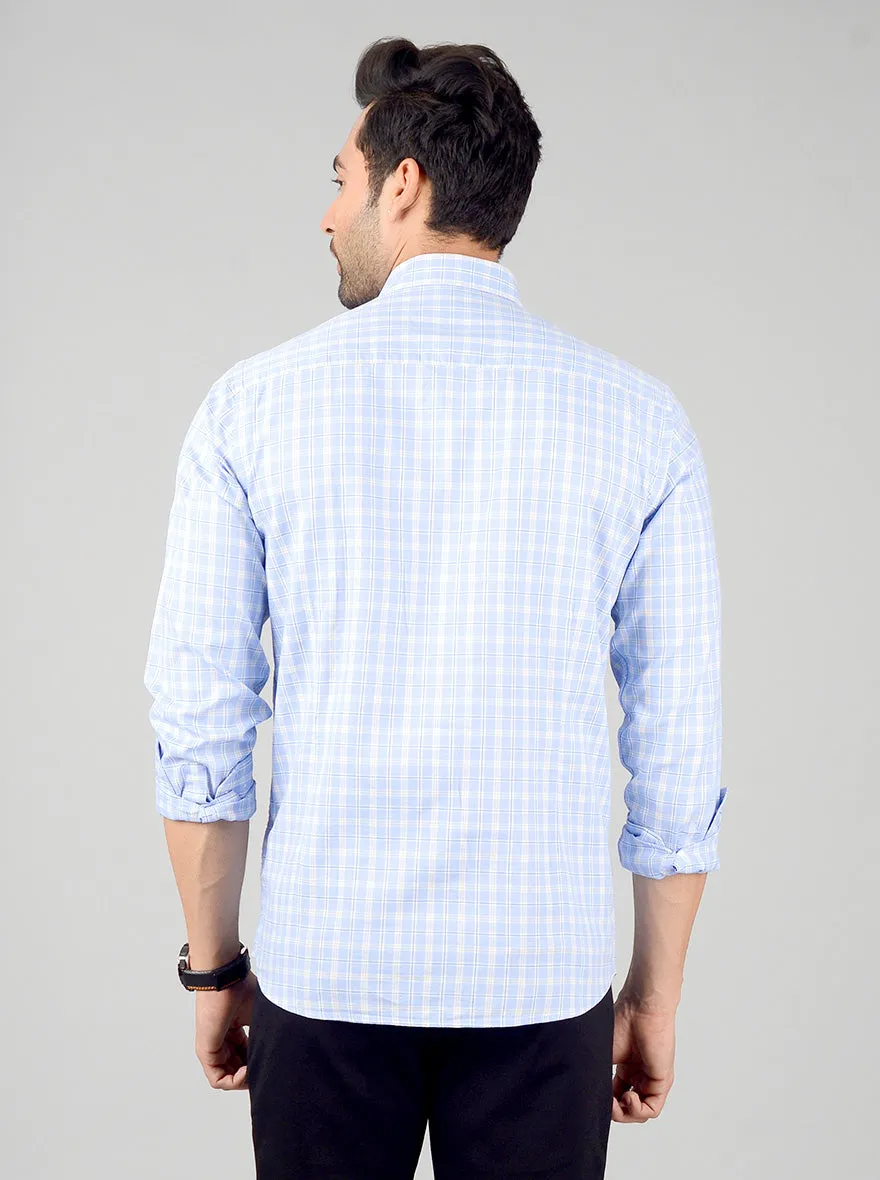 Lavender Luster Checked Slim Fit Casual Shirt | JadeBlue