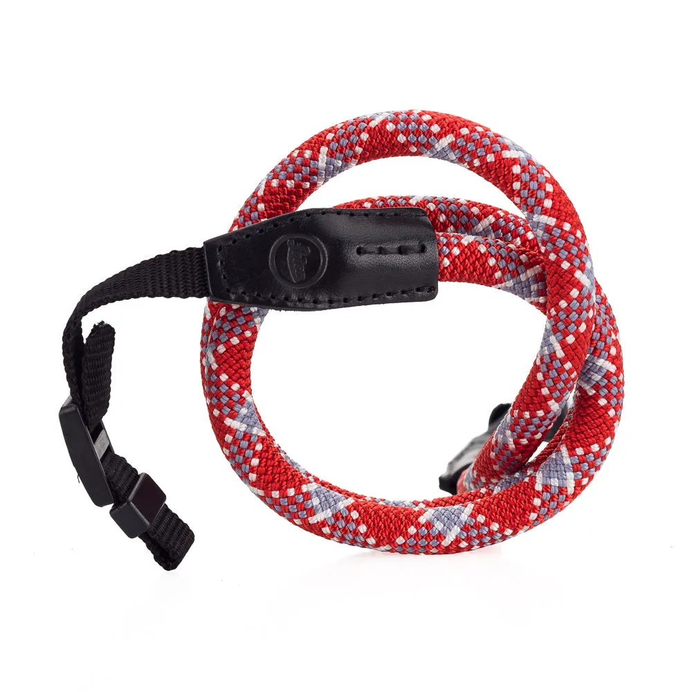 Leica Rope Strap by Cooph, Red Check, 100cm, Nylon-Loop Style