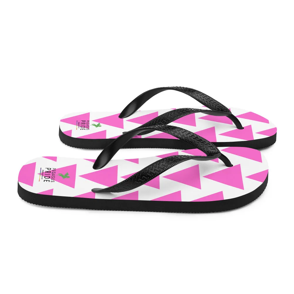 LGBTQ Pride Flip-Flops Sandals - Pink Triangle