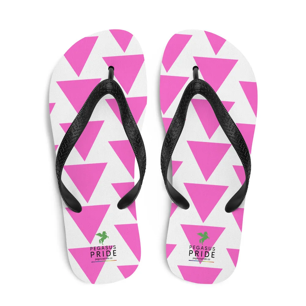 LGBTQ Pride Flip-Flops Sandals - Pink Triangle