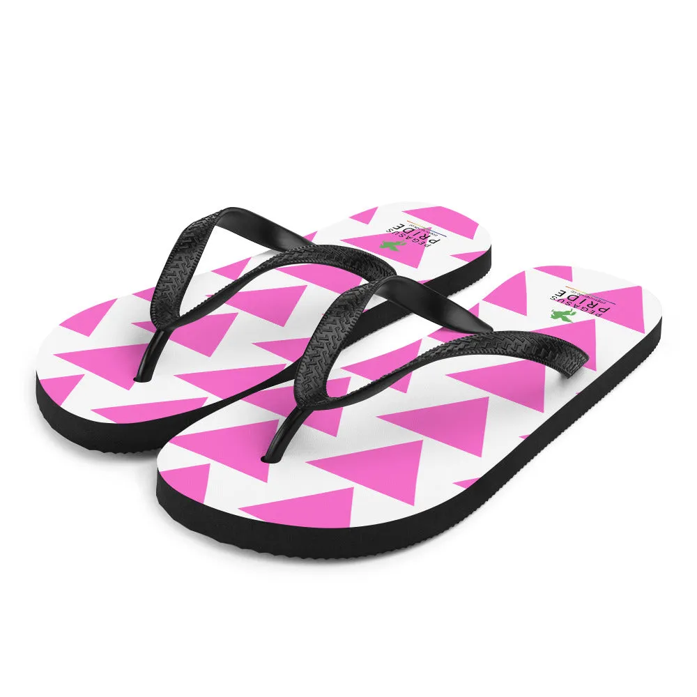 LGBTQ Pride Flip-Flops Sandals - Pink Triangle