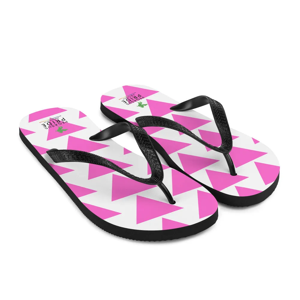 LGBTQ Pride Flip-Flops Sandals - Pink Triangle