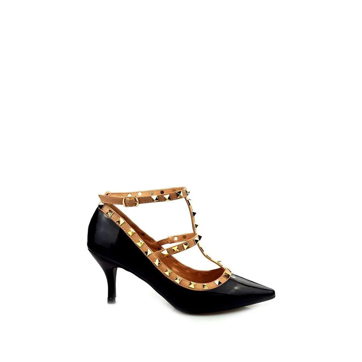 Margo Anklestrap T-Bar Studded Court