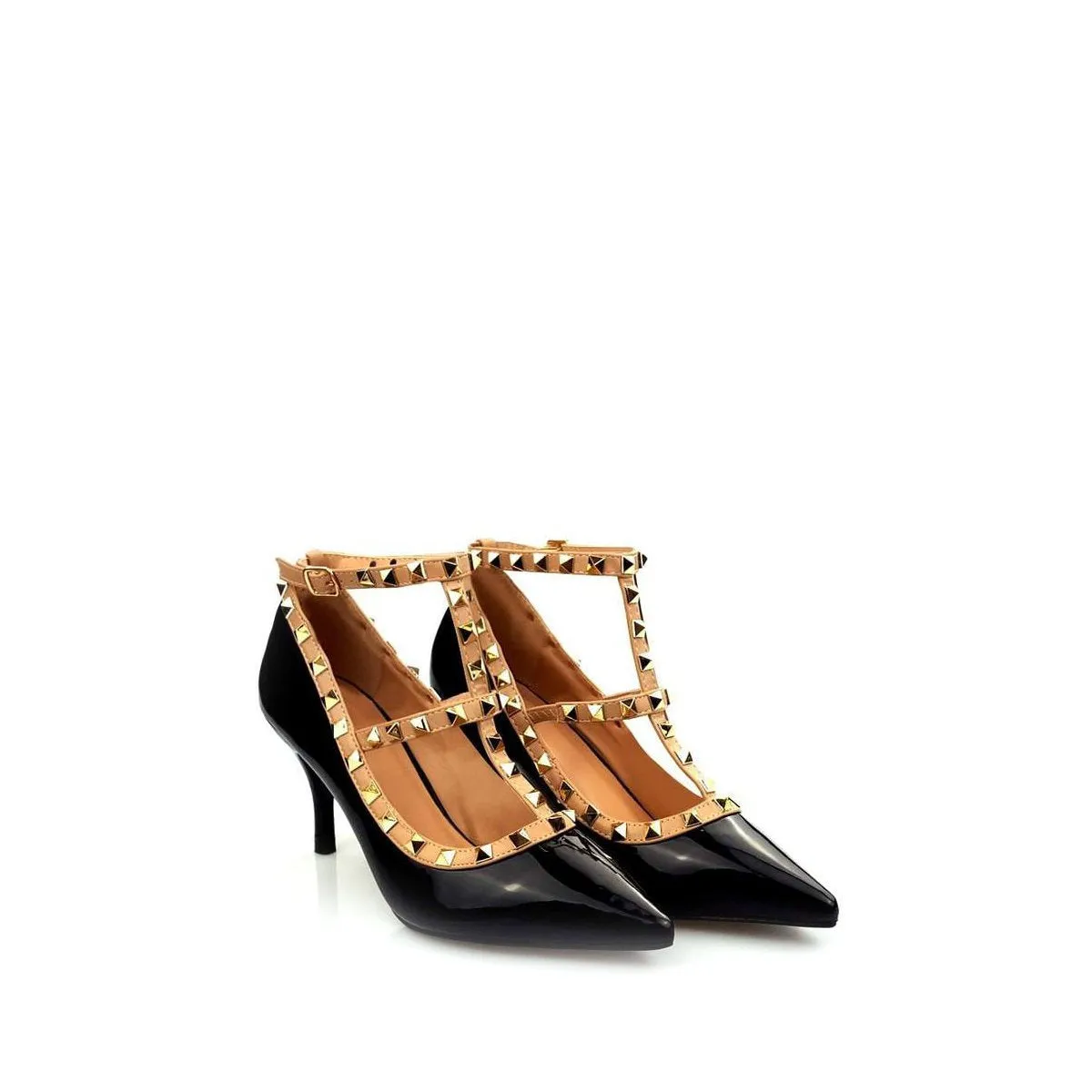 Margo Anklestrap T-Bar Studded Court