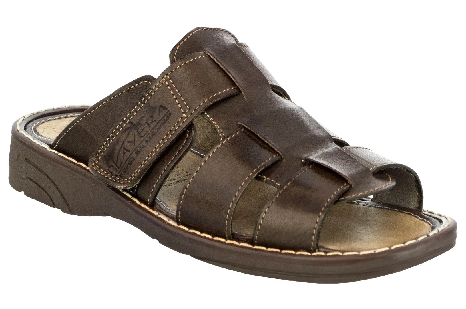 Mens 660 Brown Leather Mexican Huarache Sandals Open Toe