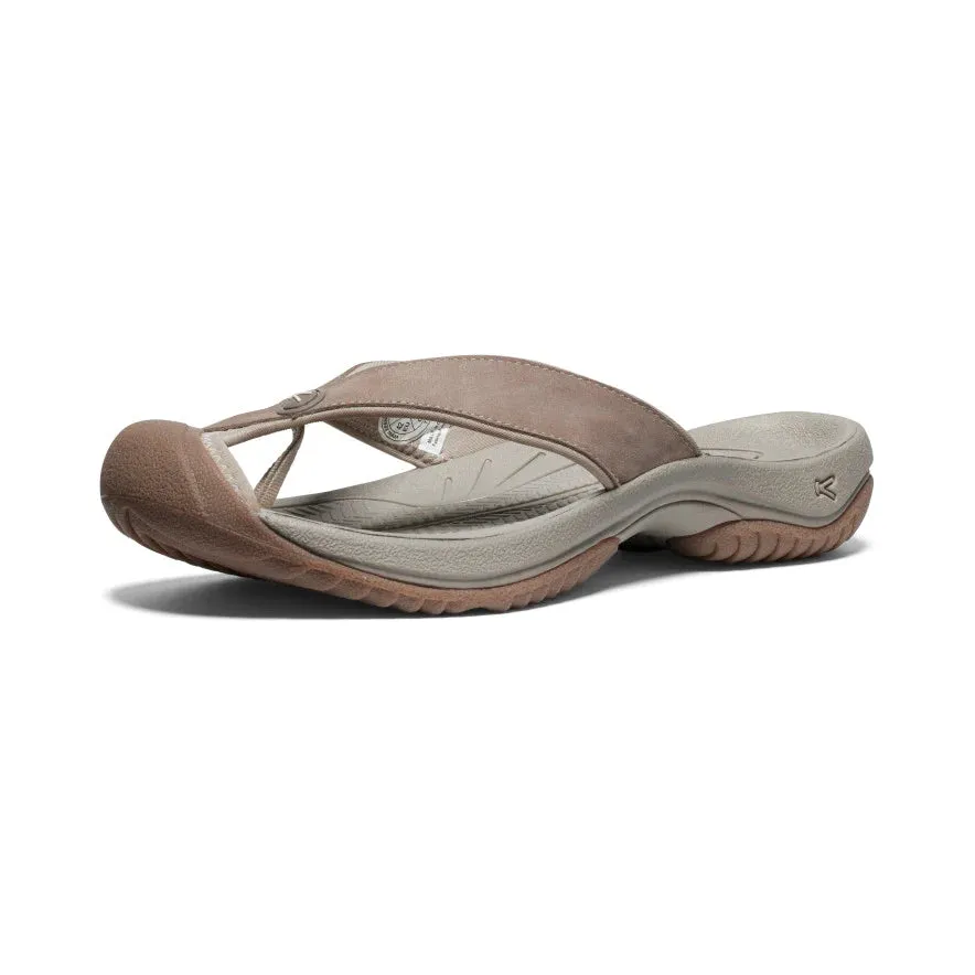 Men's Keen Waimea Leather Flip Flop Color: Brindle Birch