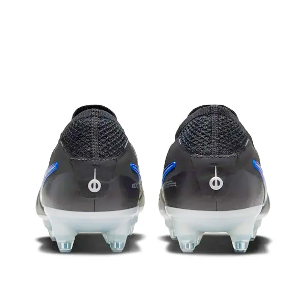 Nike Legend 10 Elite SG-Pro AC Soccer Cleats (Black/Chrome-Hyper Royal)