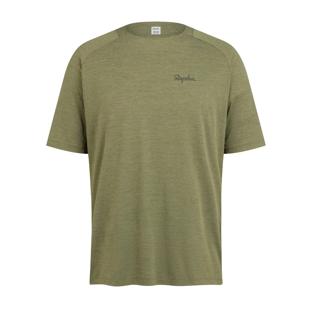 RAPHA Trail Technical Tshirt - WMD Dark Moss/Deep Depths