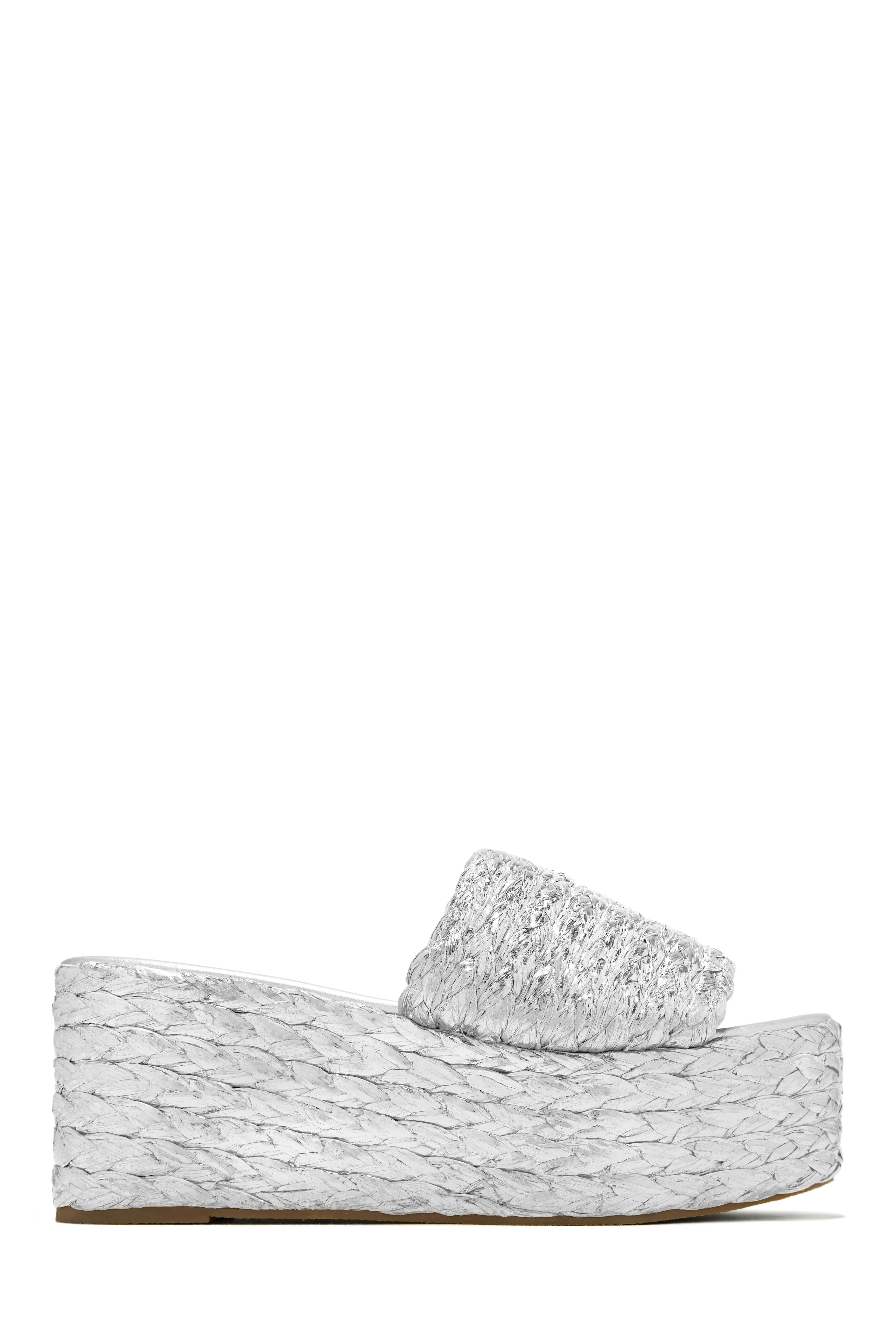 Rosalia Slip On Platform Sandals - Silver