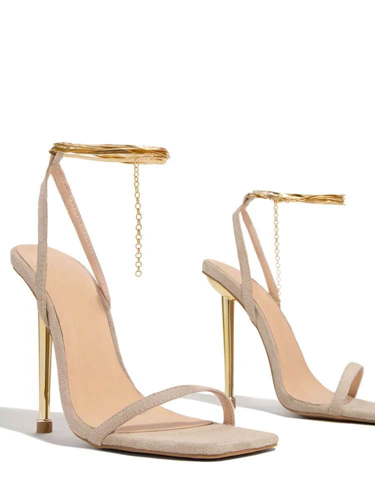 Toleet Square Toe Ankle Strap Sandals