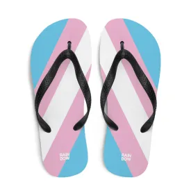 Trans Diagonal Pride Flag Flip-Flops