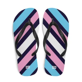 Trans Diagonal Stripe Flip-Flops