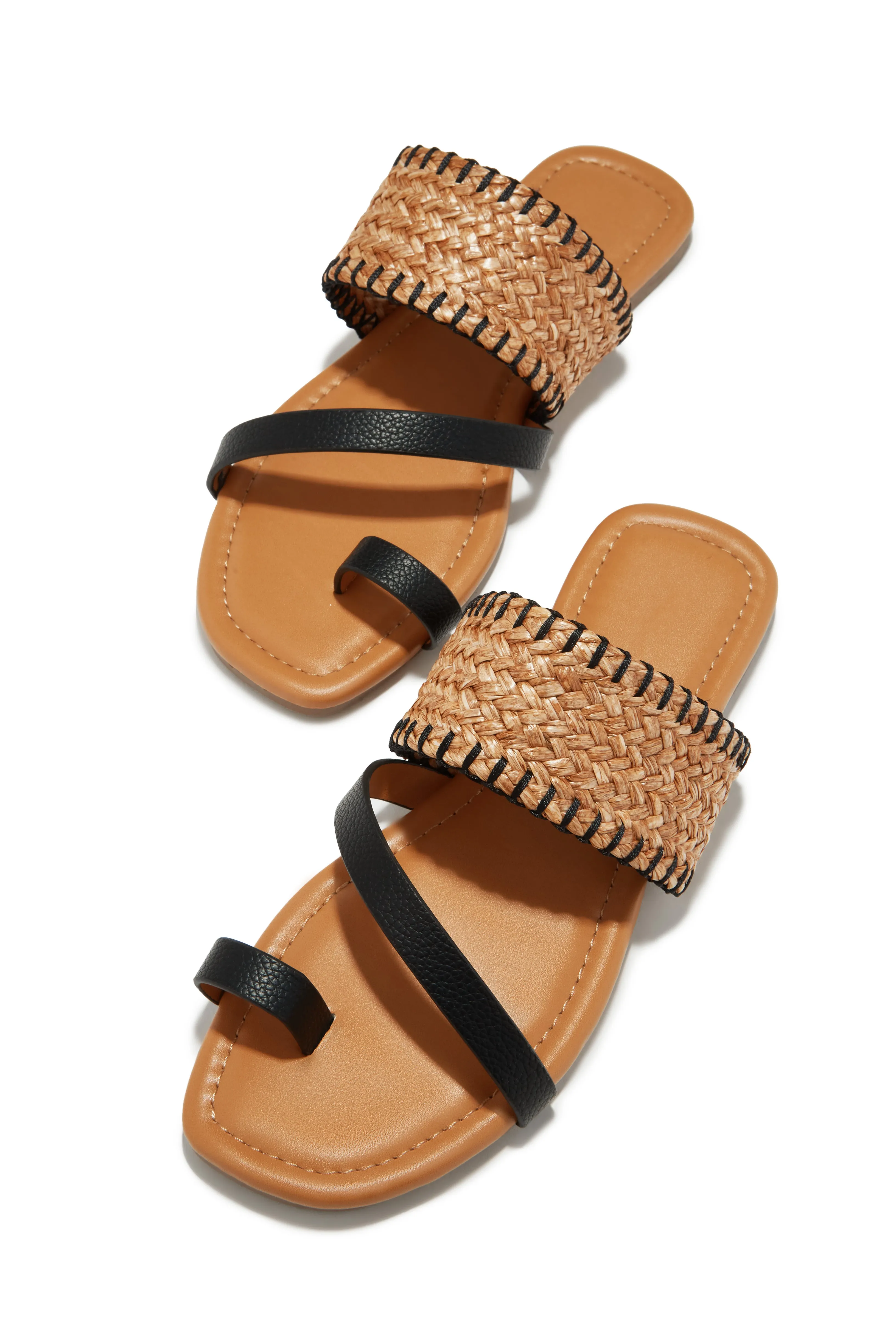 Vacay Approved Slip On Sandals - Black