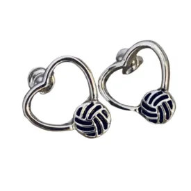 Volleyball Heart Stud Earrings