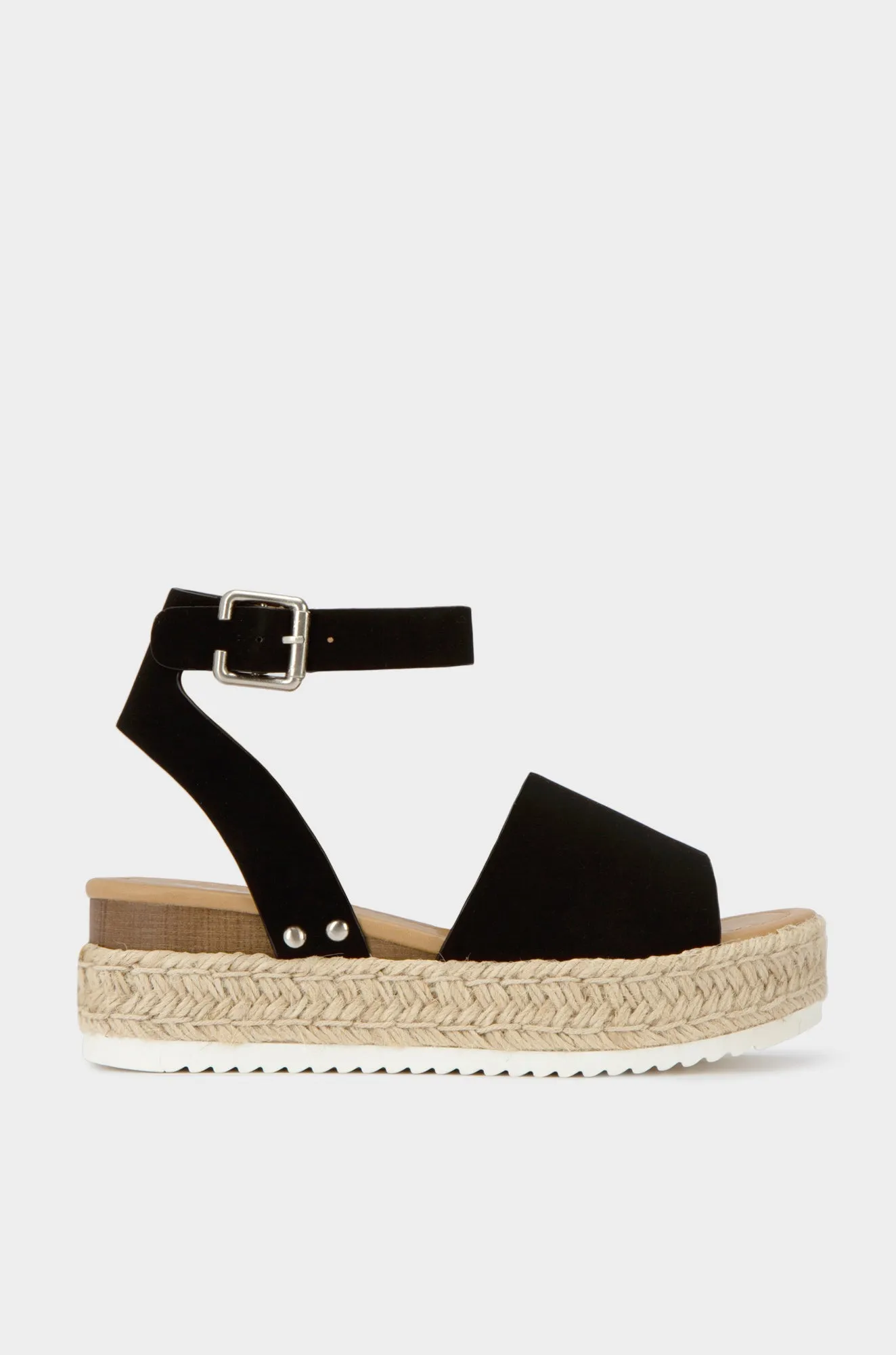 Voyage Platform Espadrille Sandals - Black