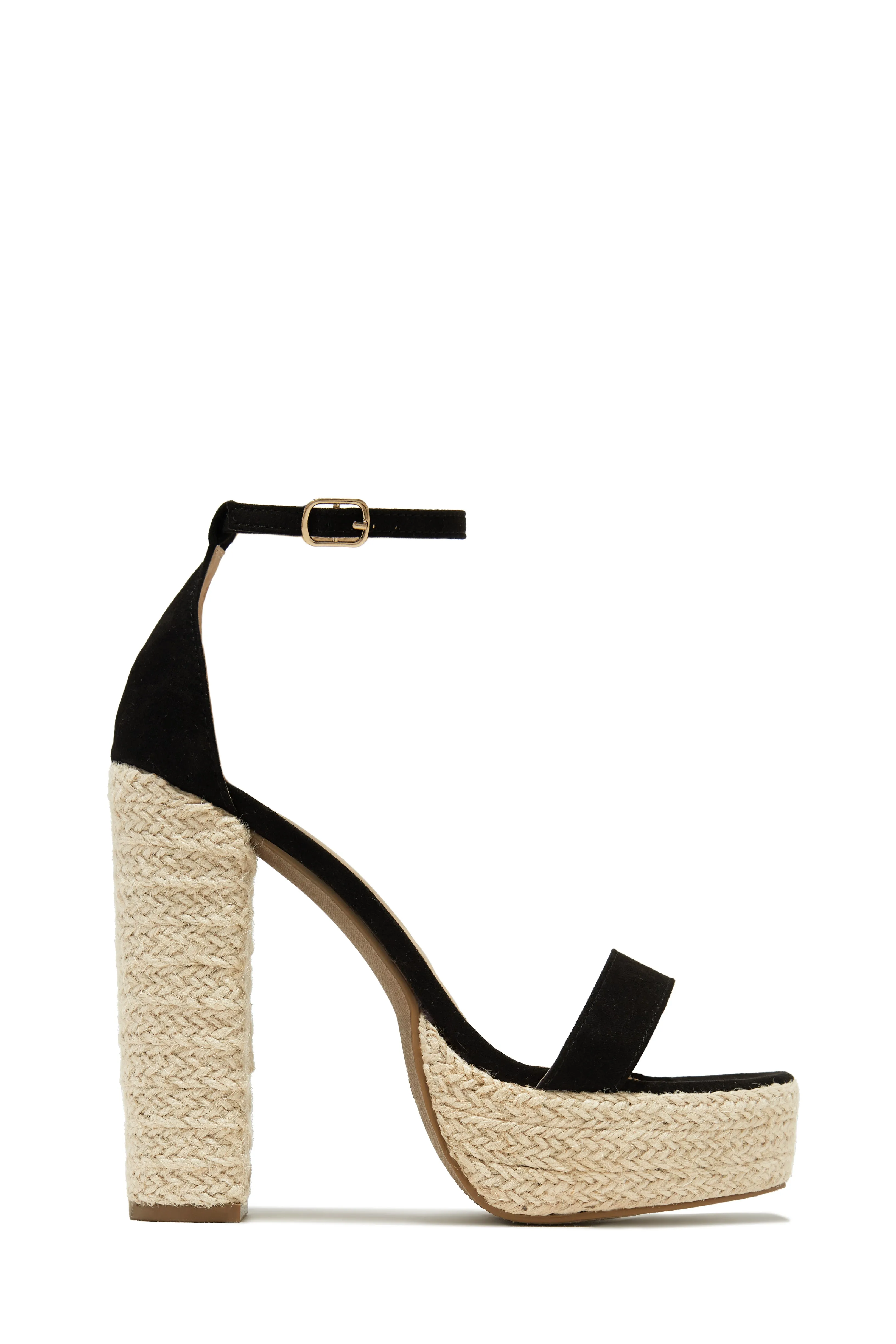 Weekend Plans Platform Block High Heels - Camel