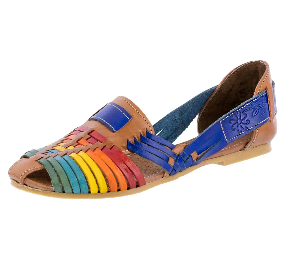 Womens 113 Rainbow Authentic Huaraches Real Leather Sandals